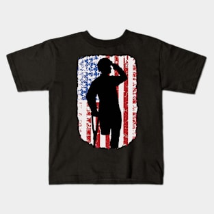 Never Forget Veterans Day US Flag Remembrance Kids T-Shirt